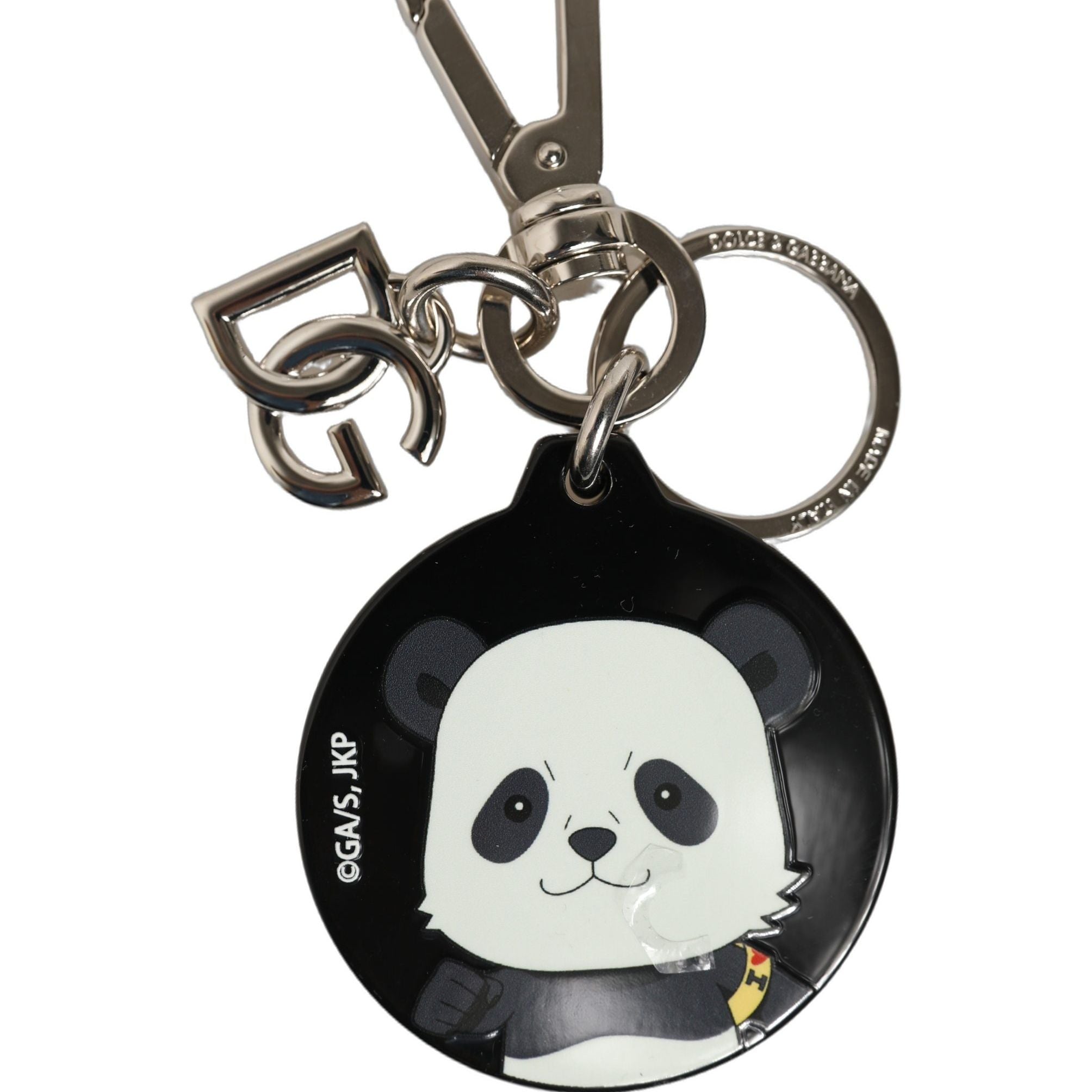Dolce & Gabbana Black Kaisen Panda Chibi Charm Metal Keychain Keyring