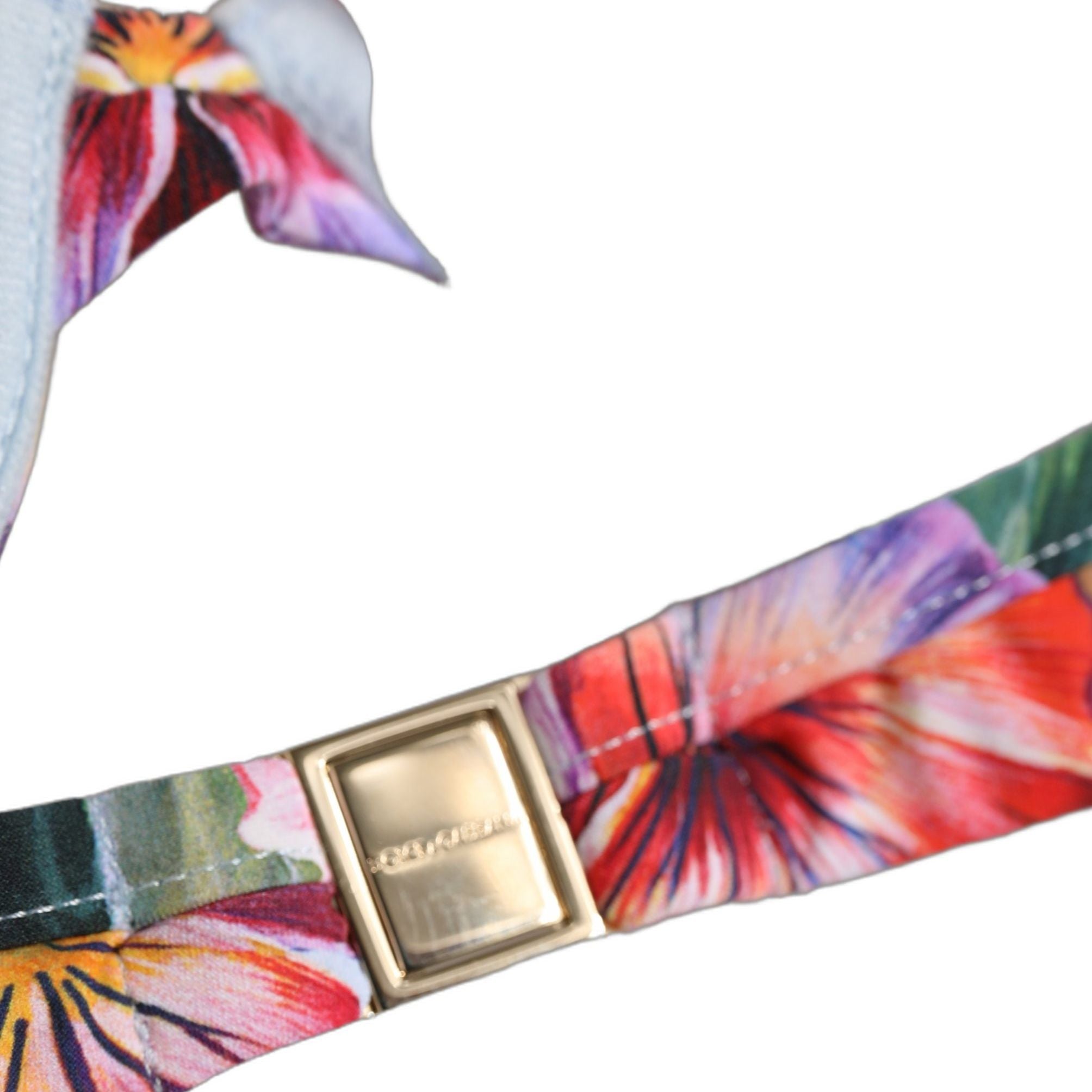 Dolce & Gabbana Top Multicolor Floral Print Beachwear Bikini