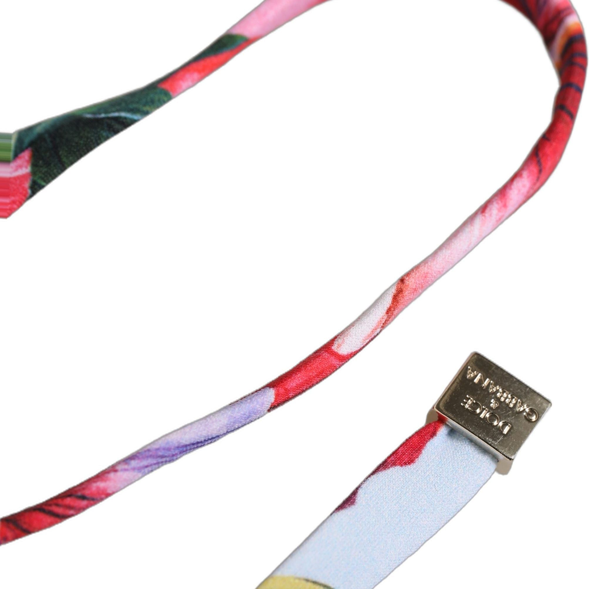 Dolce & Gabbana Multicolor Floral Triangle Beachwear Bikini Top