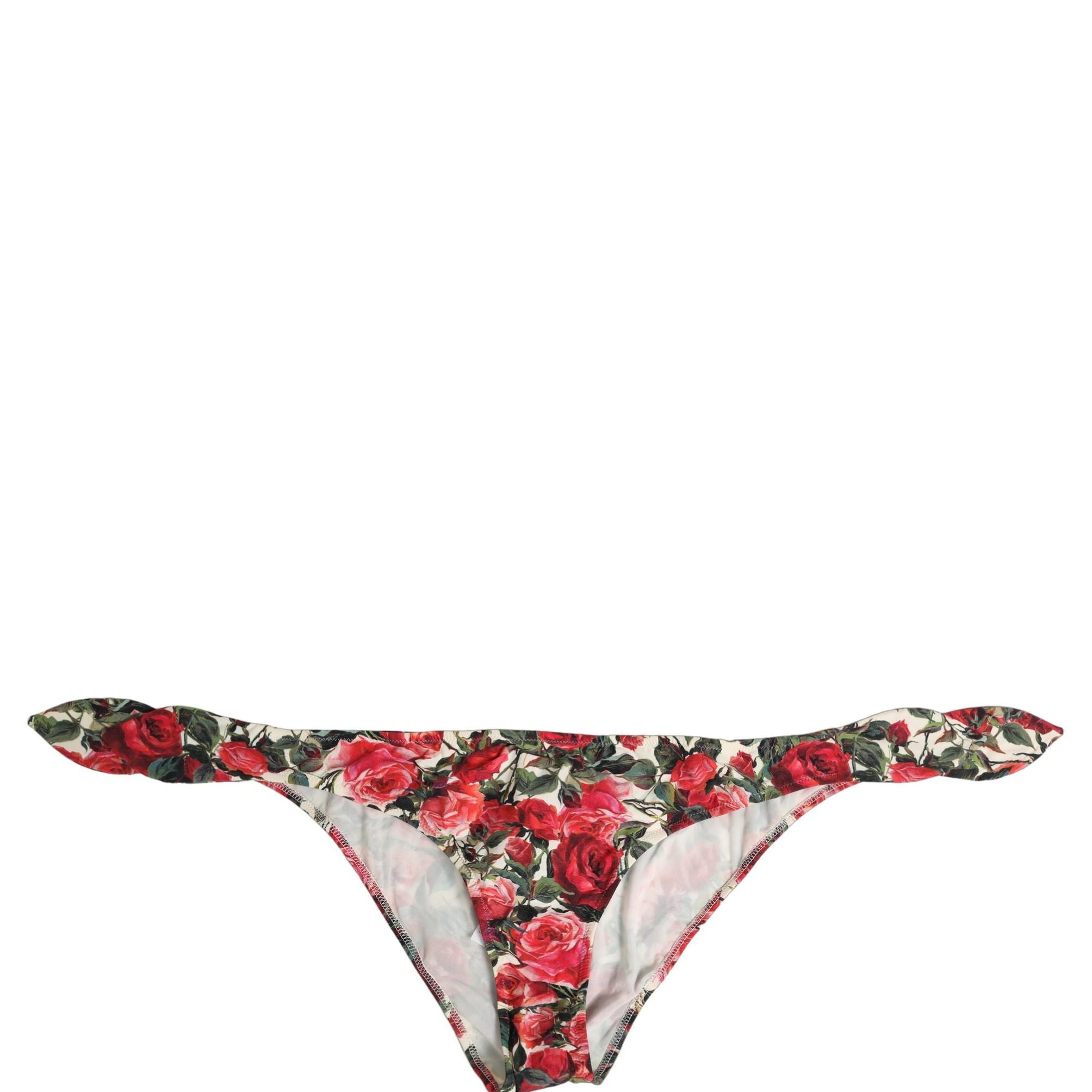 Dolce & Gabbana Multicolor Floral Print Beachwear Bikini Bottom