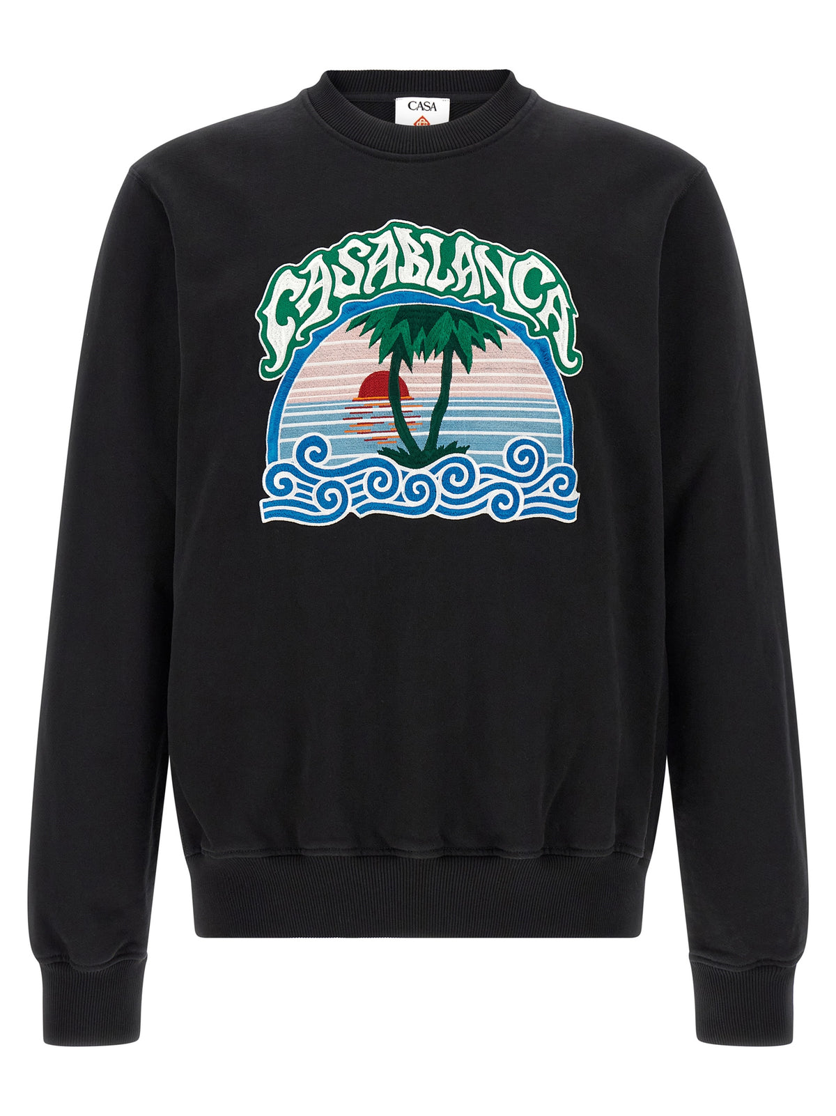 Casablanca Black Organic Cotton Sweatshirt