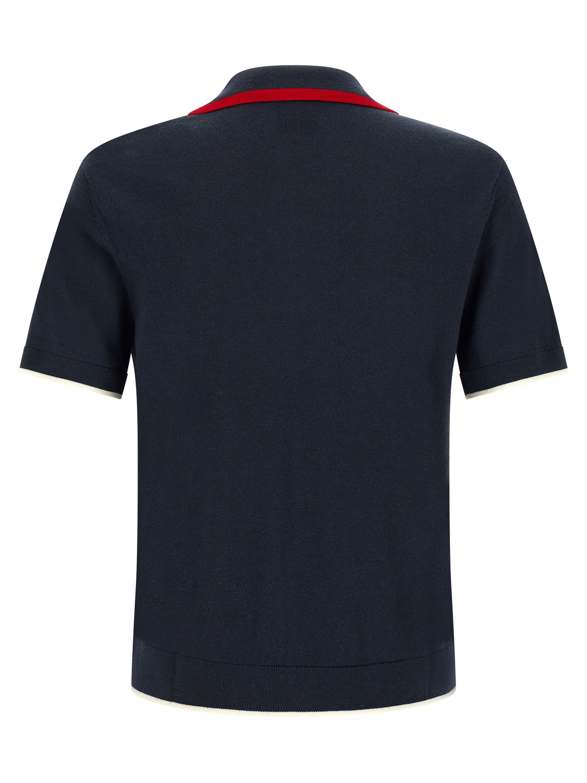 Casablanca Blue Wool Polo Shirt
