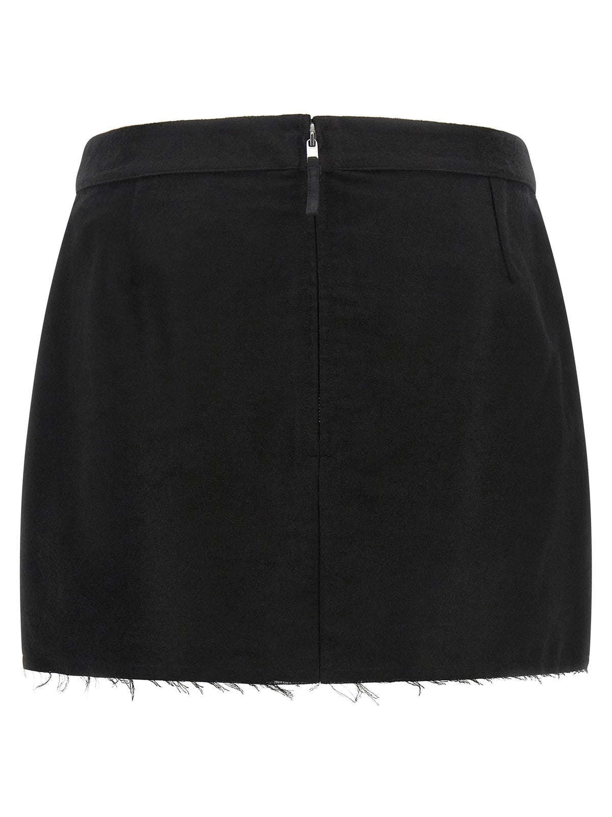Rick Owens Black Ramie Long Skirt