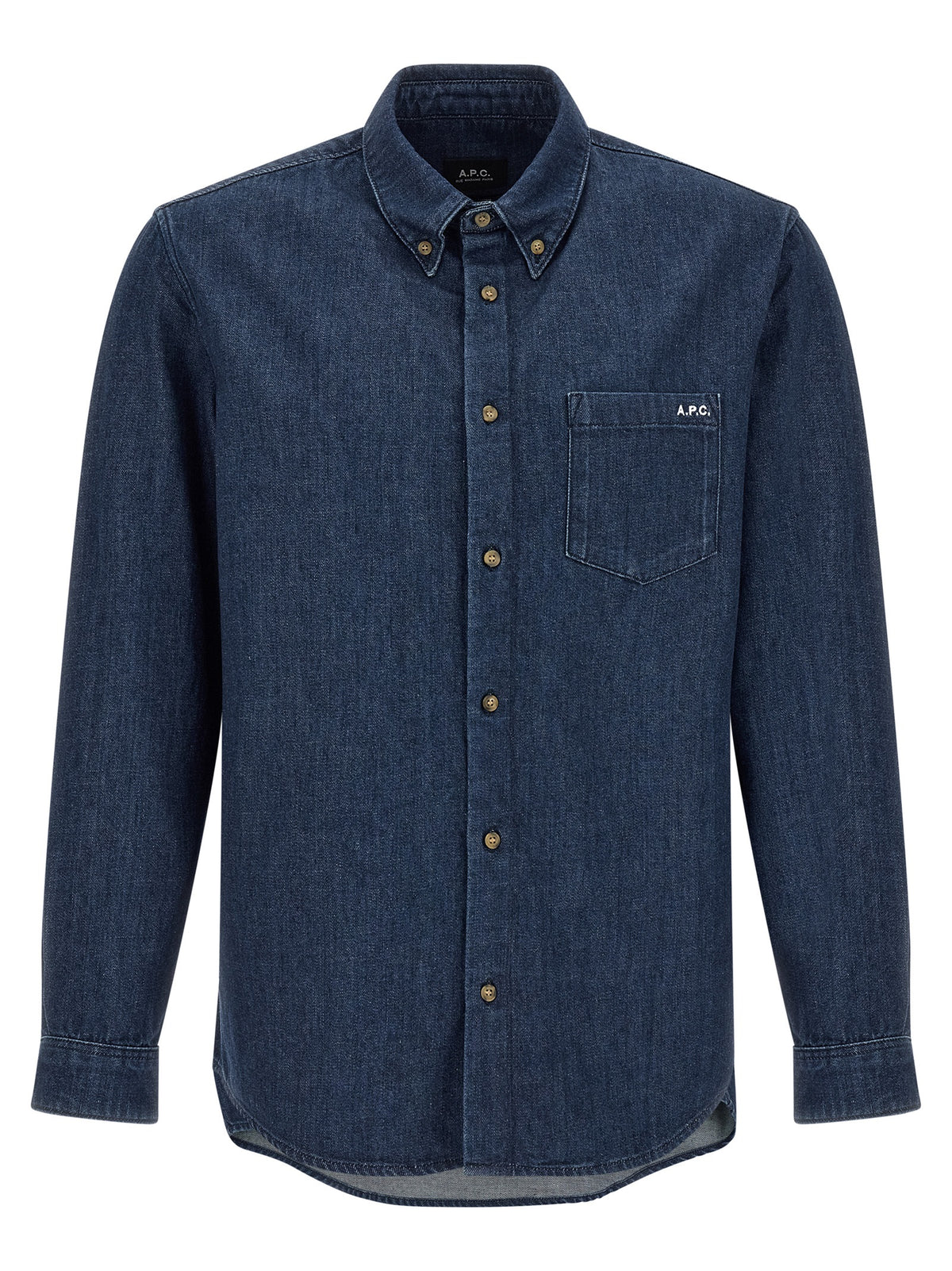 A.P.C. Blue Cotton Blouse