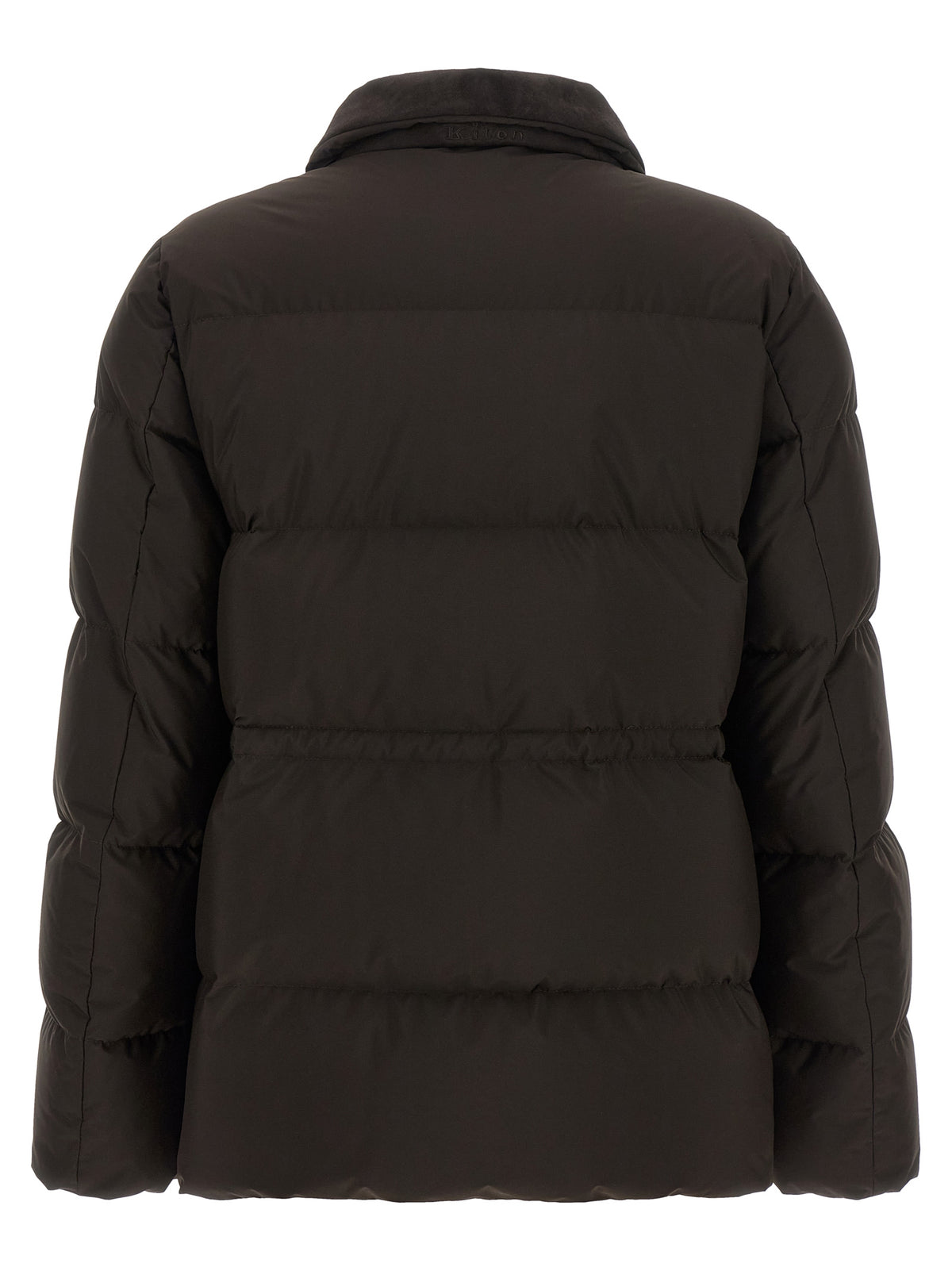 Kiton Brown Polyamide Full-Length Jacket