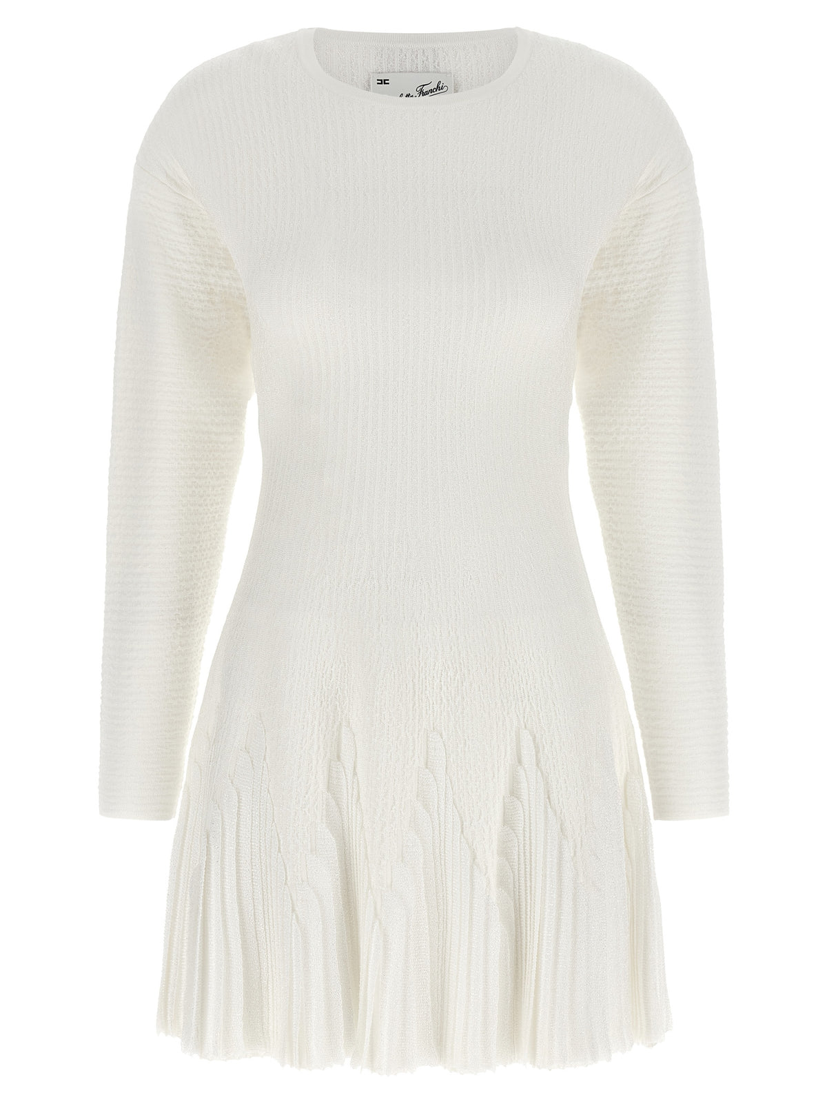 Elisabetta Franchi White Viscose Short Dress