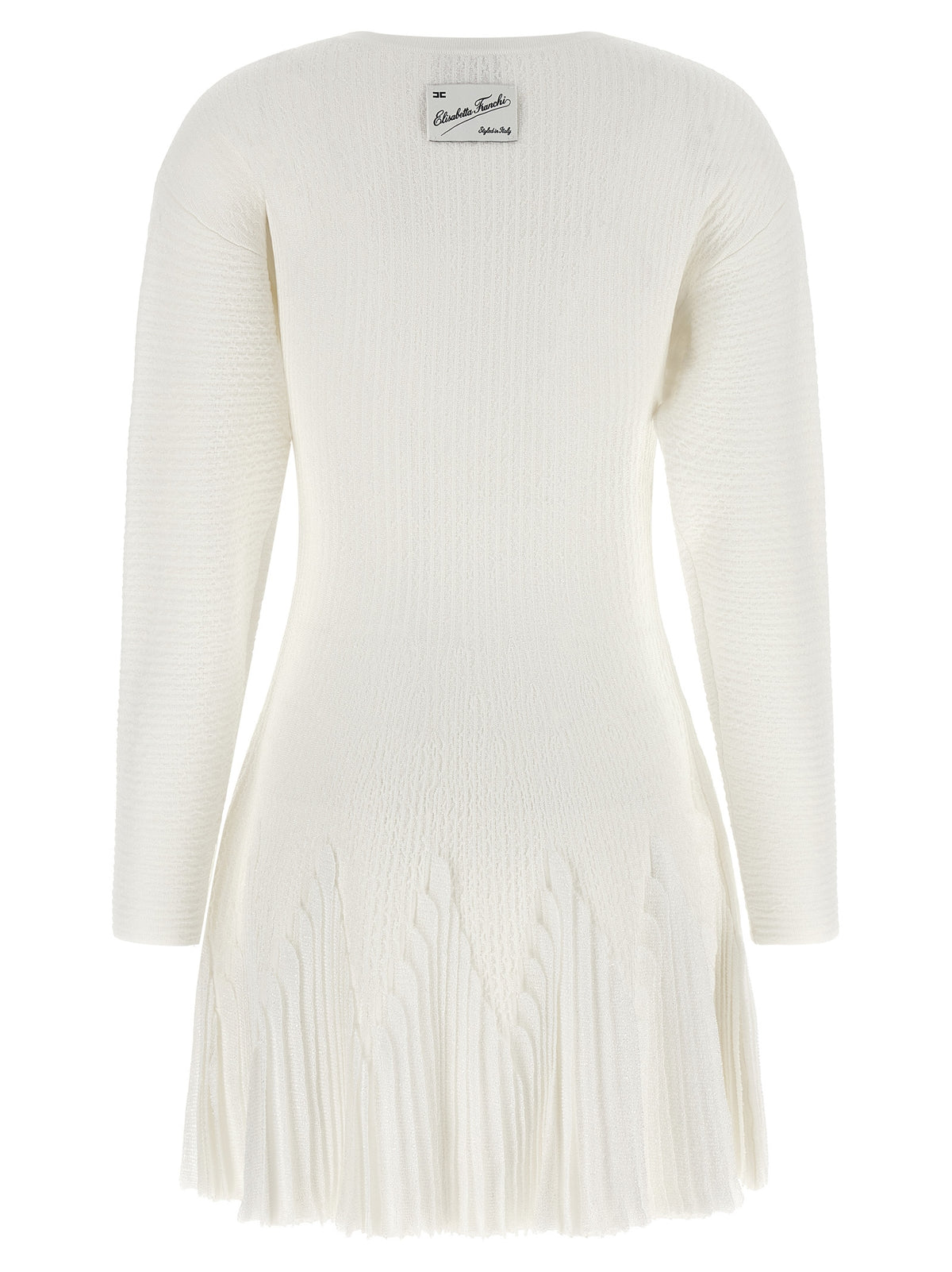 Elisabetta Franchi White Viscose Short Dress