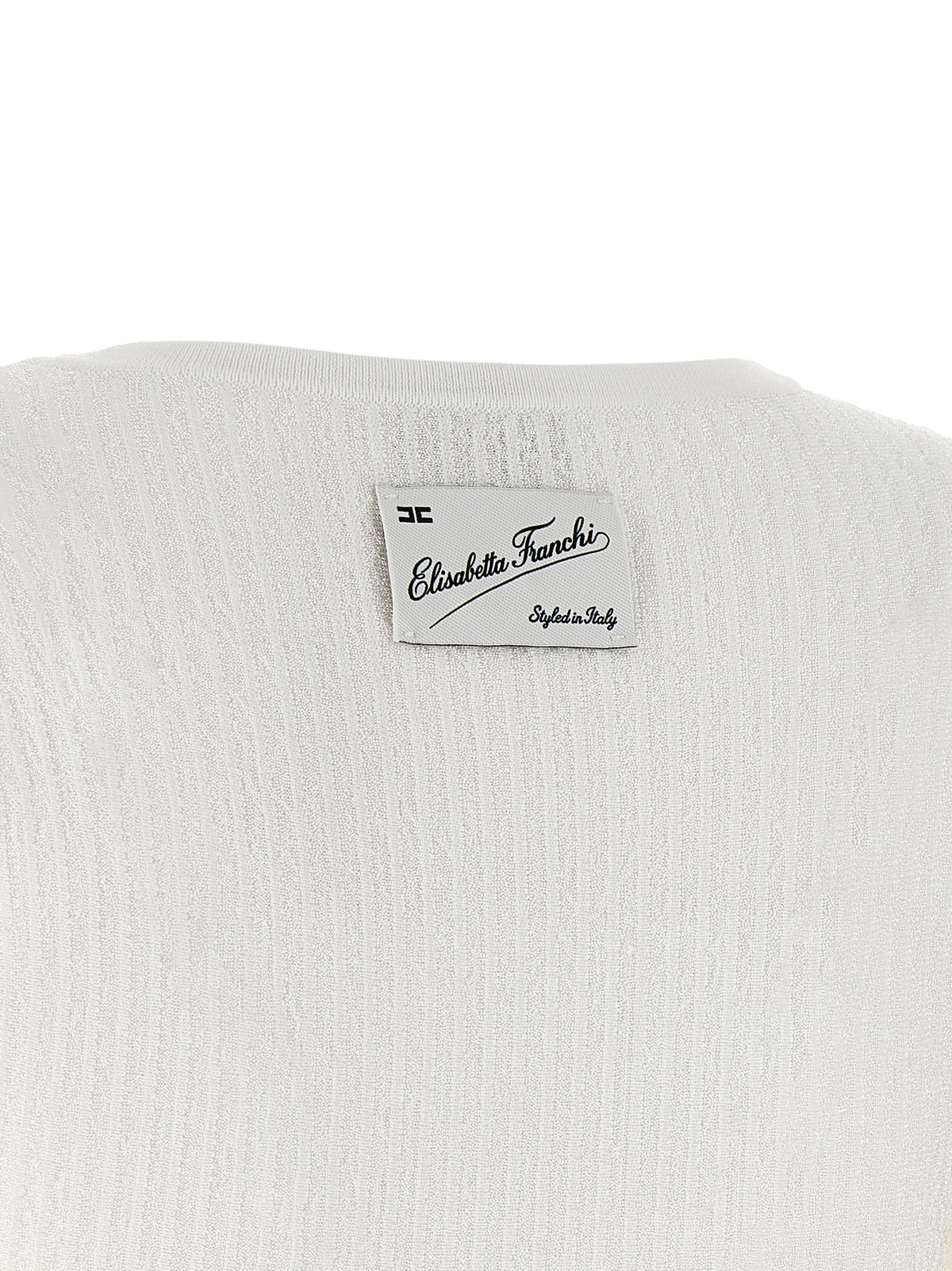 Elisabetta Franchi White Viscose Short Dress