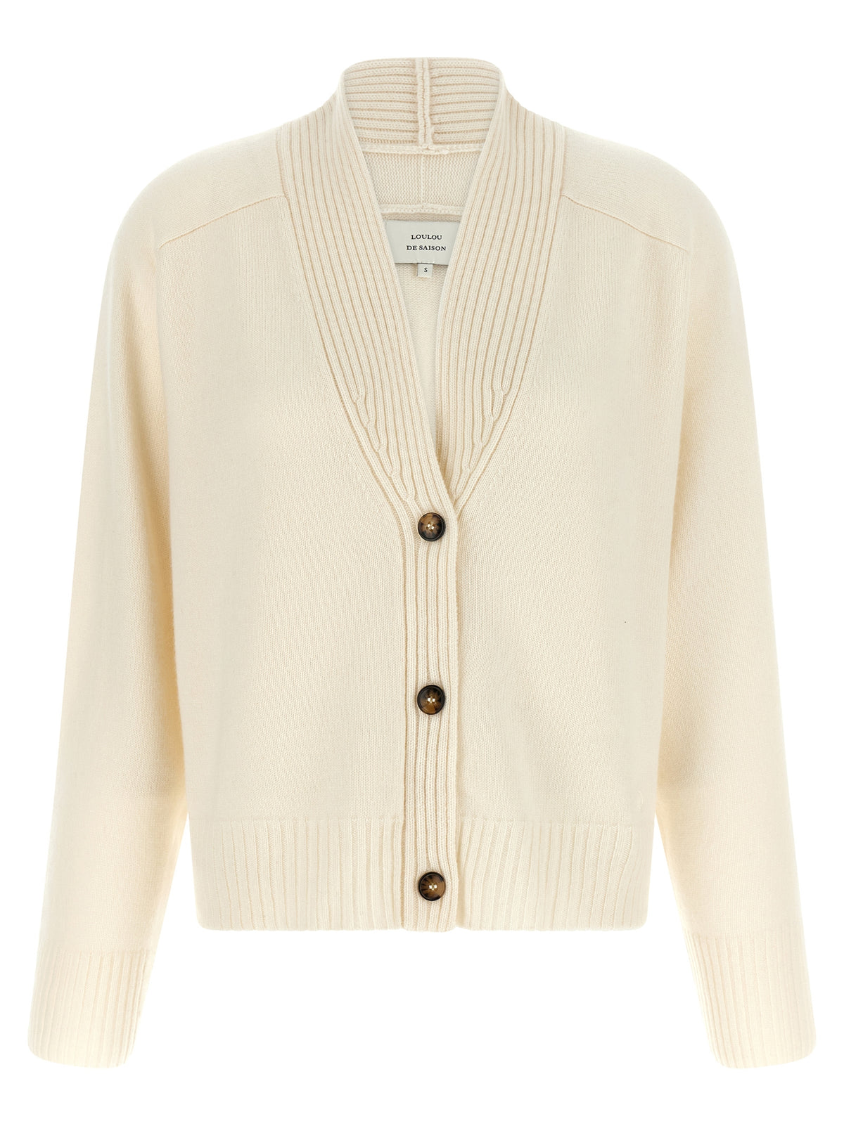 Loulou De Saison White Cashmere Cardigan