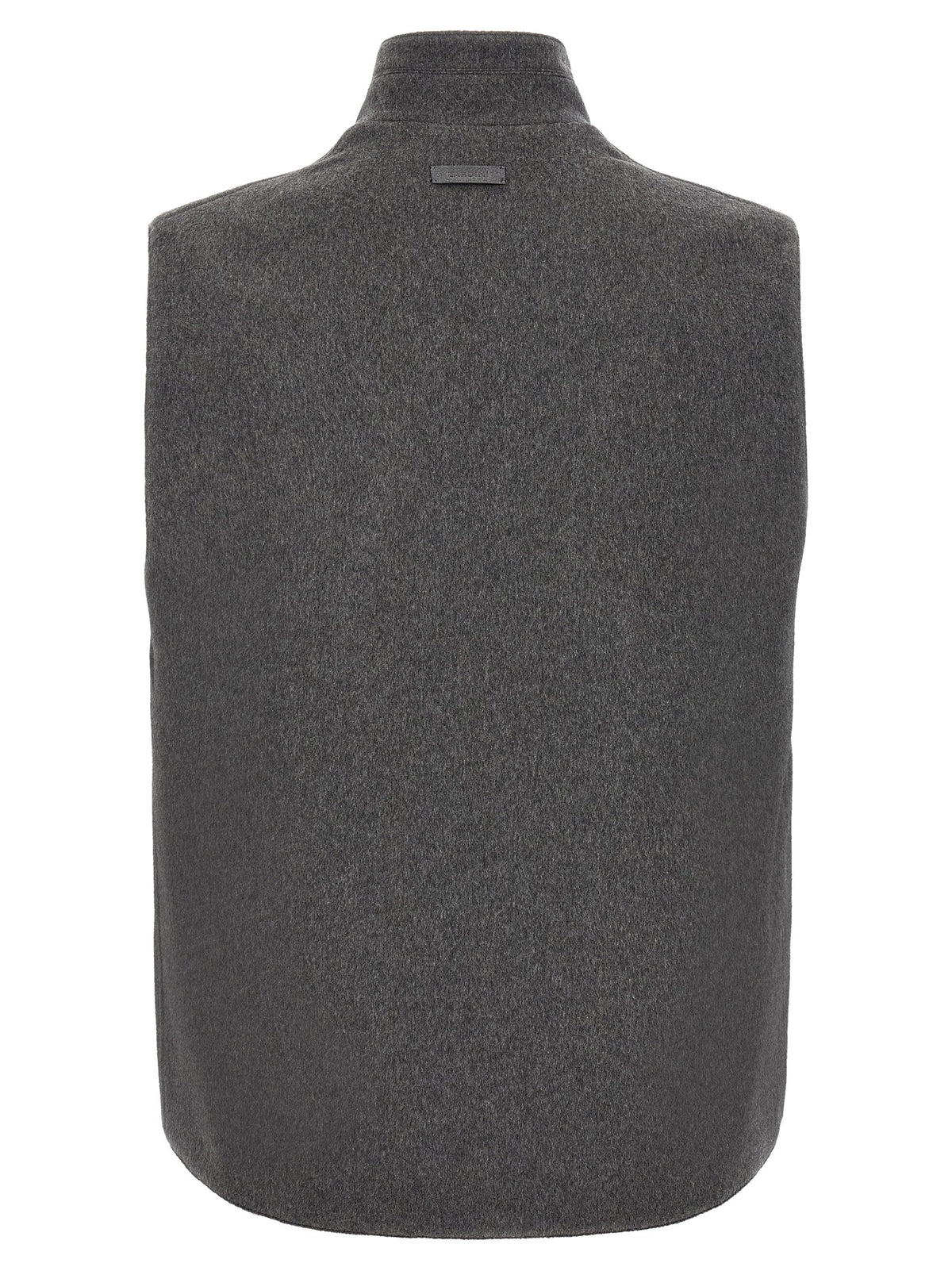 Lardini Gray Virgin Wool Sleeveless Jacket