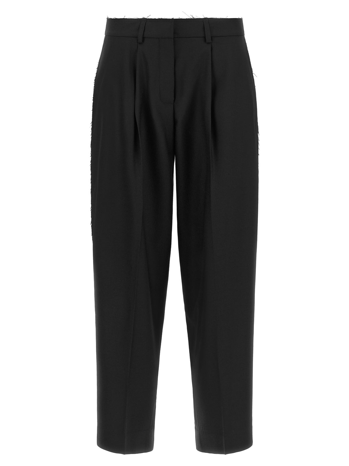 Gianluca Capannolo Black Wool Cropped Pants