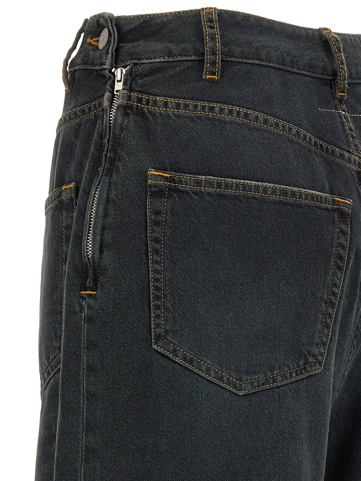 MM6 Maison Margiela Blue Cotton Flared Jeans