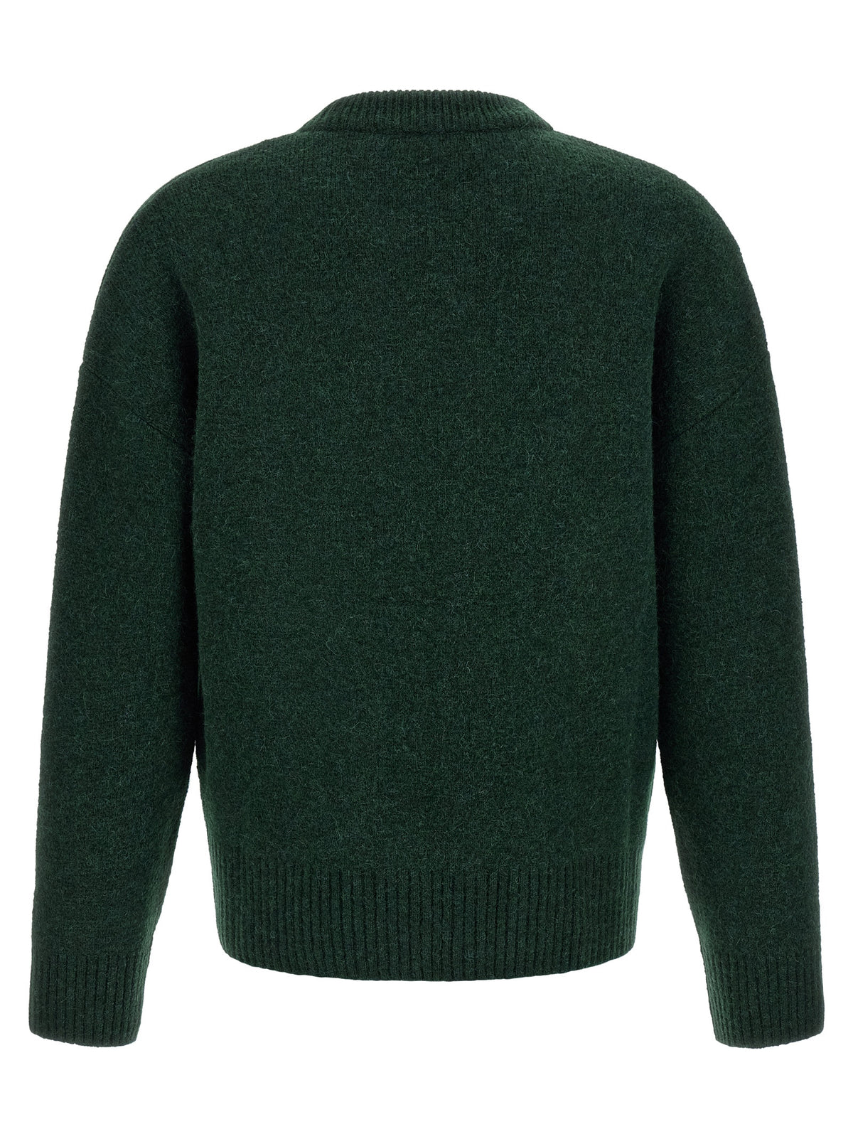 Ami Paris Bicolor Alpaca Leather Cardigan