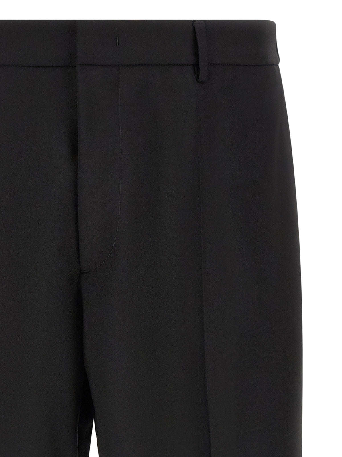 Jil Sander Black Virgin Wool Cropped Pants