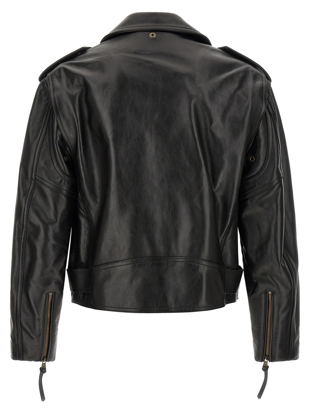 Balmain Black Calfskin Leather Jacket