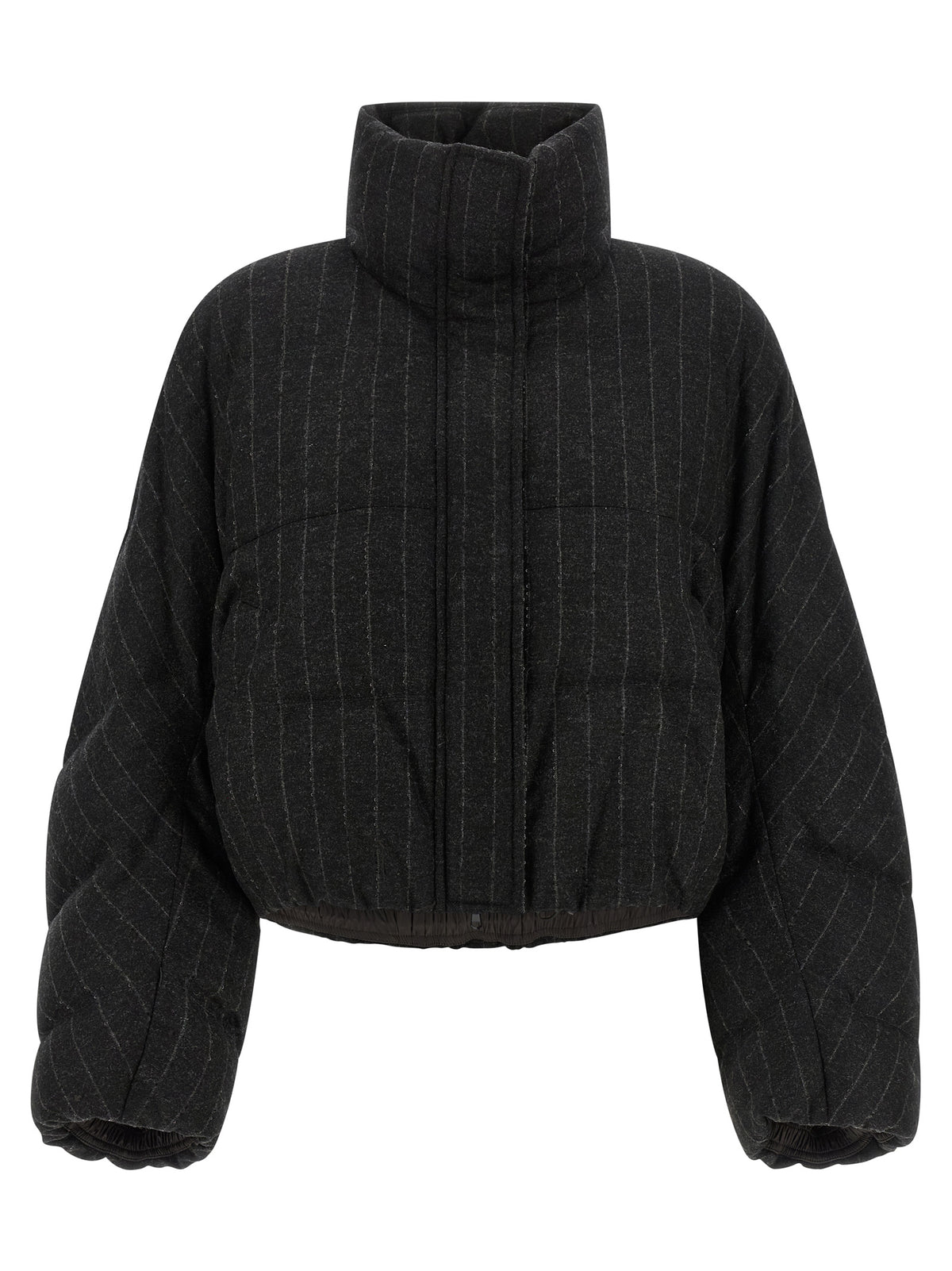 Brunello Cucinelli Gray Virgin Wool Full-Length Jacket