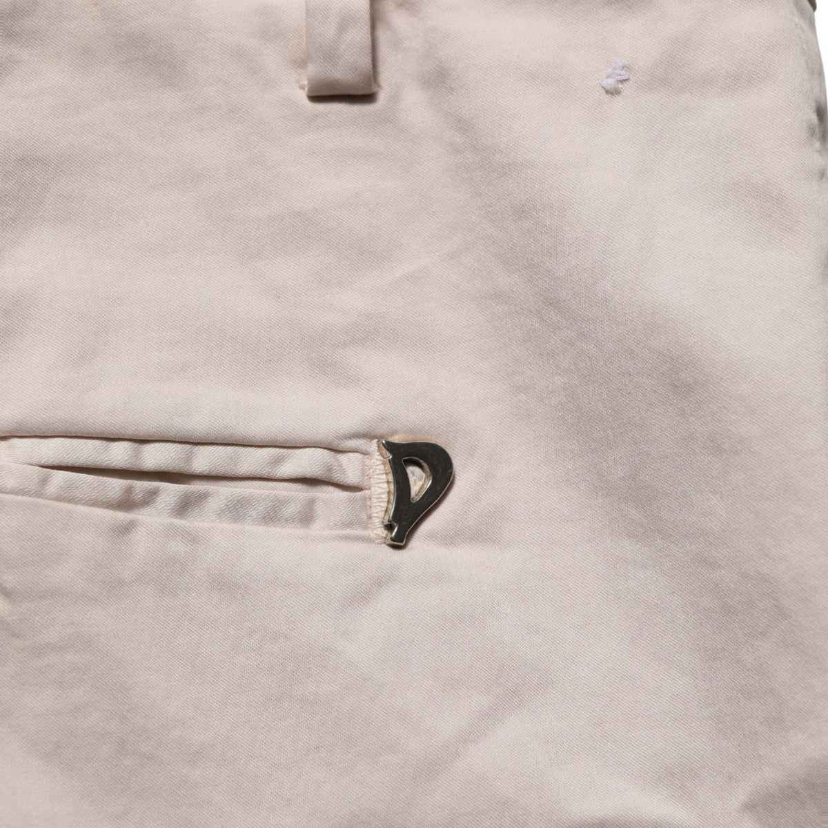 Dondup Beige Low Waist Tapered Women Cropped Trousers Pants