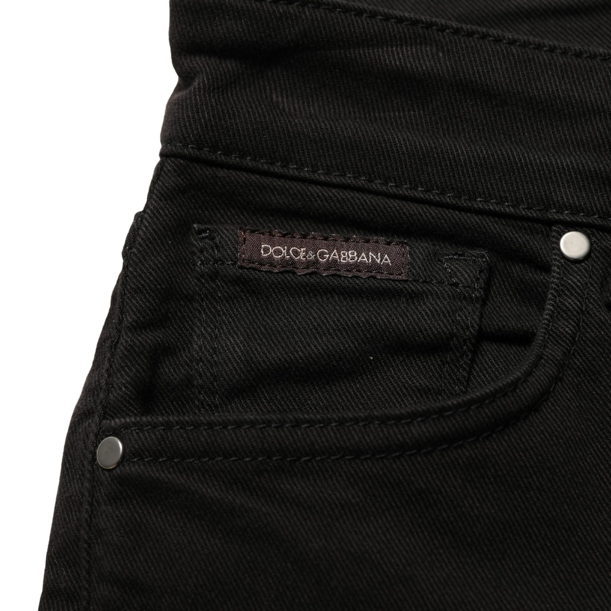 Dolce & Gabbana Black Cotton Stretch Skinny Denim Jeans