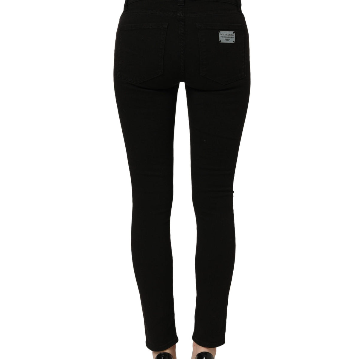 Dolce & Gabbana Black Cotton Stretch Skinny Denim Jeans