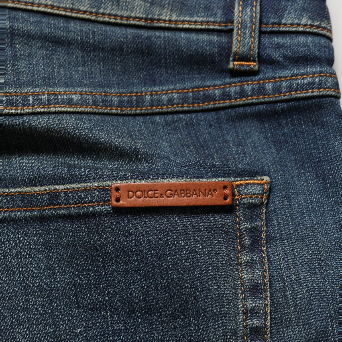 Dolce & Gabbana Blue Cotton Stretch Skinny Denim Jeans