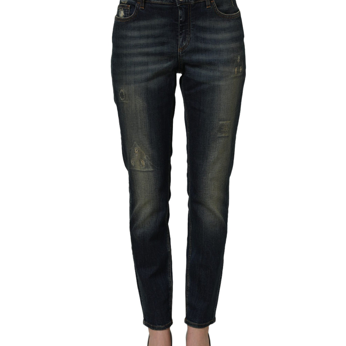 Dolce & Gabbana Blue Cotton Stretch Skinny Denim Jeans