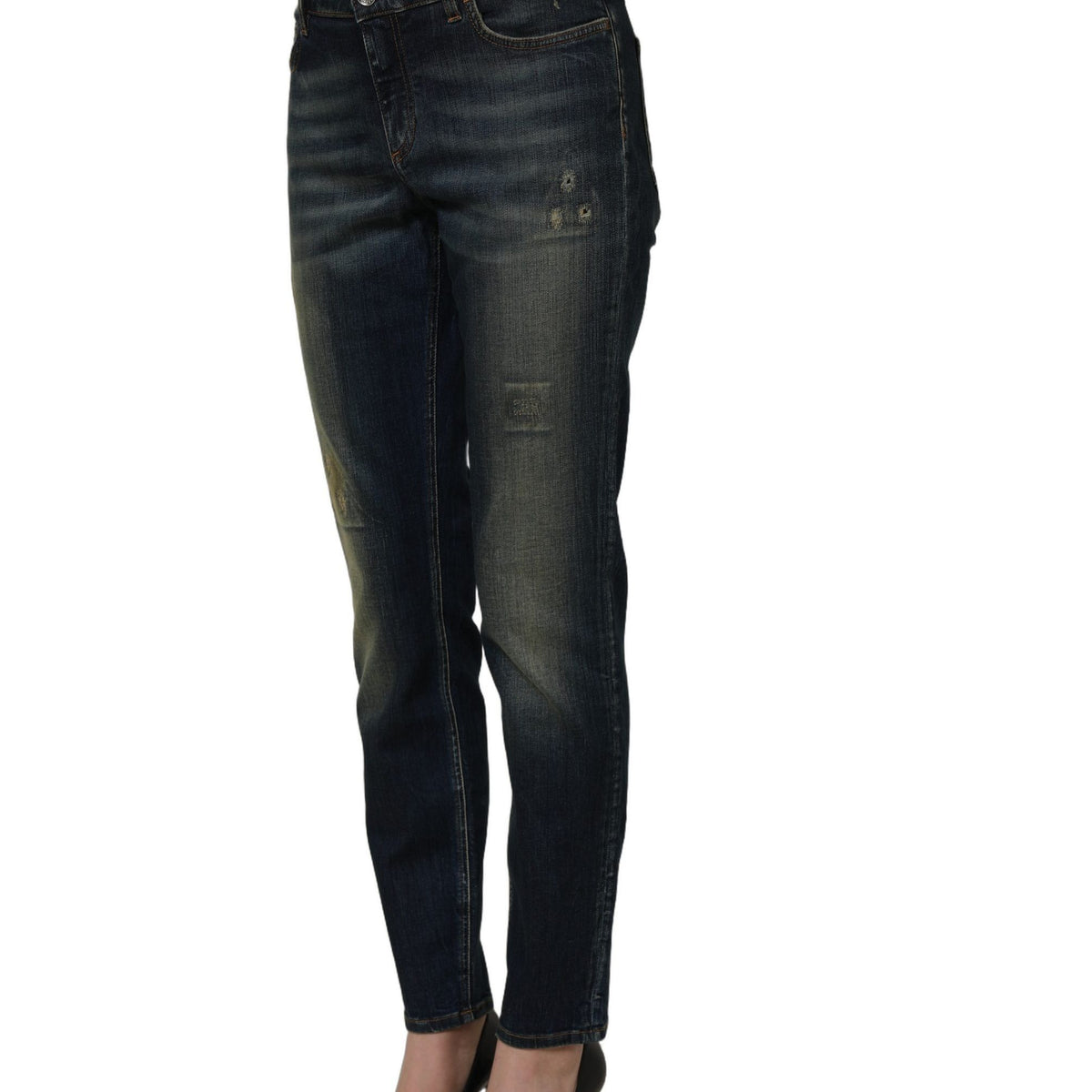 Dolce & Gabbana Blue Cotton Stretch Skinny Denim Jeans