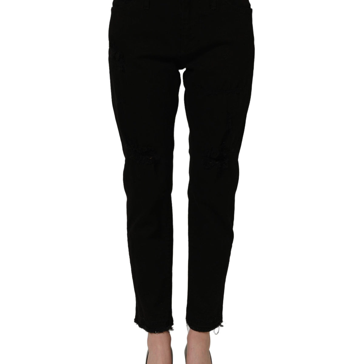 Dolce & Gabbana Black Cotton Skinny Denim Trouser Jeans