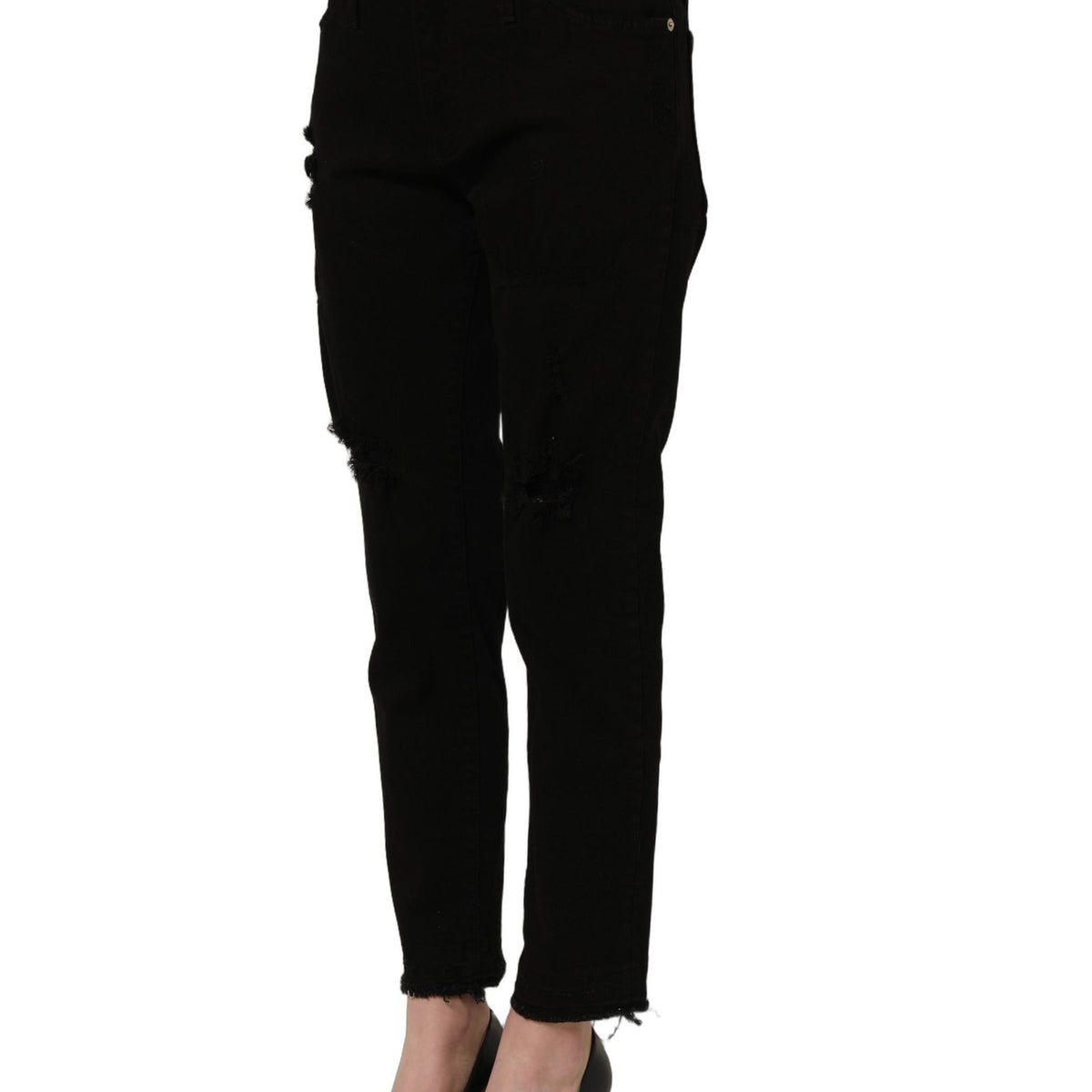 Dolce & Gabbana Black Cotton Skinny Denim Trouser Jeans