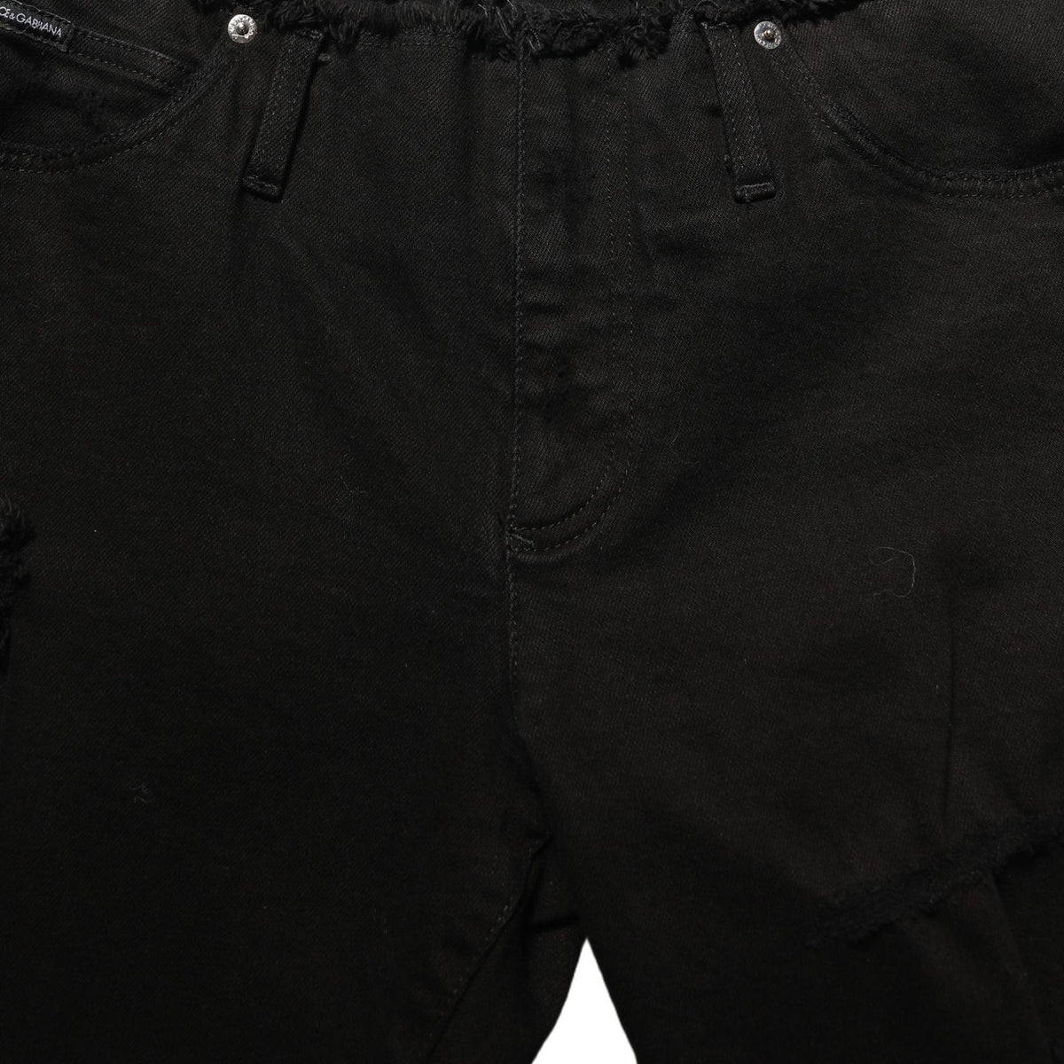 Dolce & Gabbana Black Cotton Skinny Denim Trouser Jeans