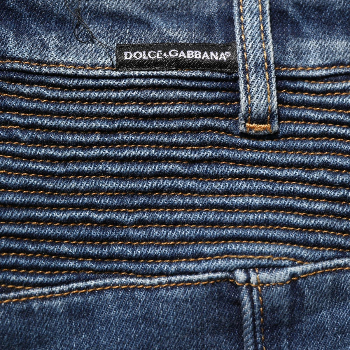 Dolce & Gabbana Dark Blue Cotton Stretch Skinny Denim Jeans