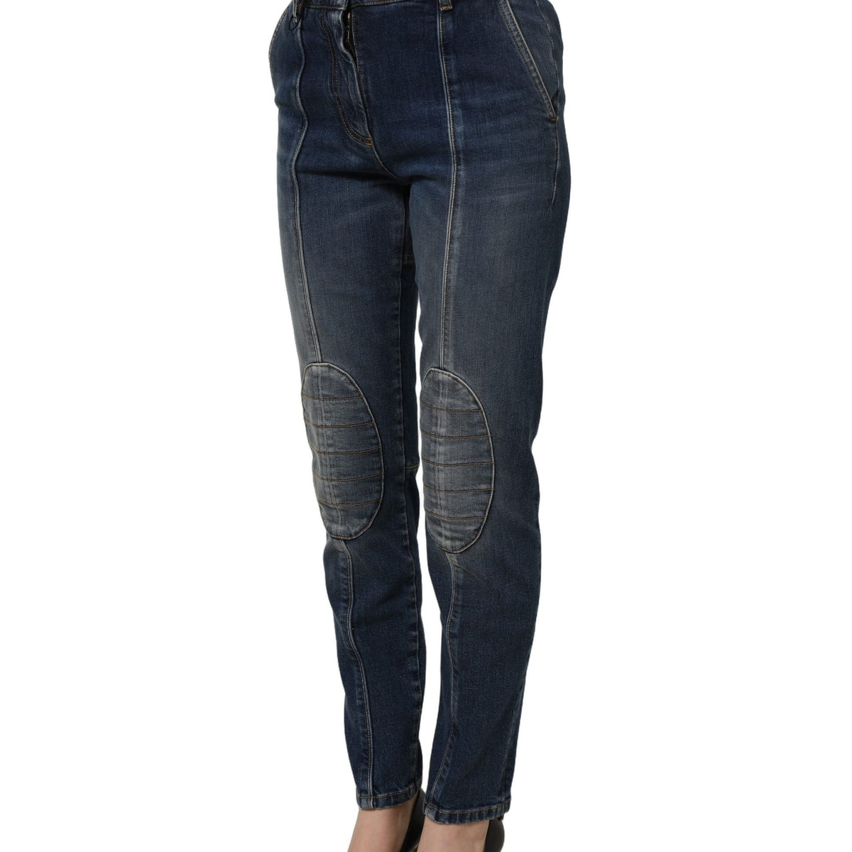Dolce & Gabbana Dark Blue Cotton Stretch Skinny Denim Jeans