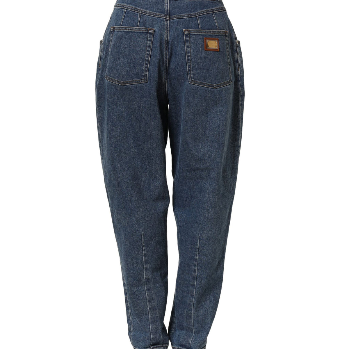 Dolce & Gabbana Dark Blue Cotton Stretch Tapered Denim Jeans