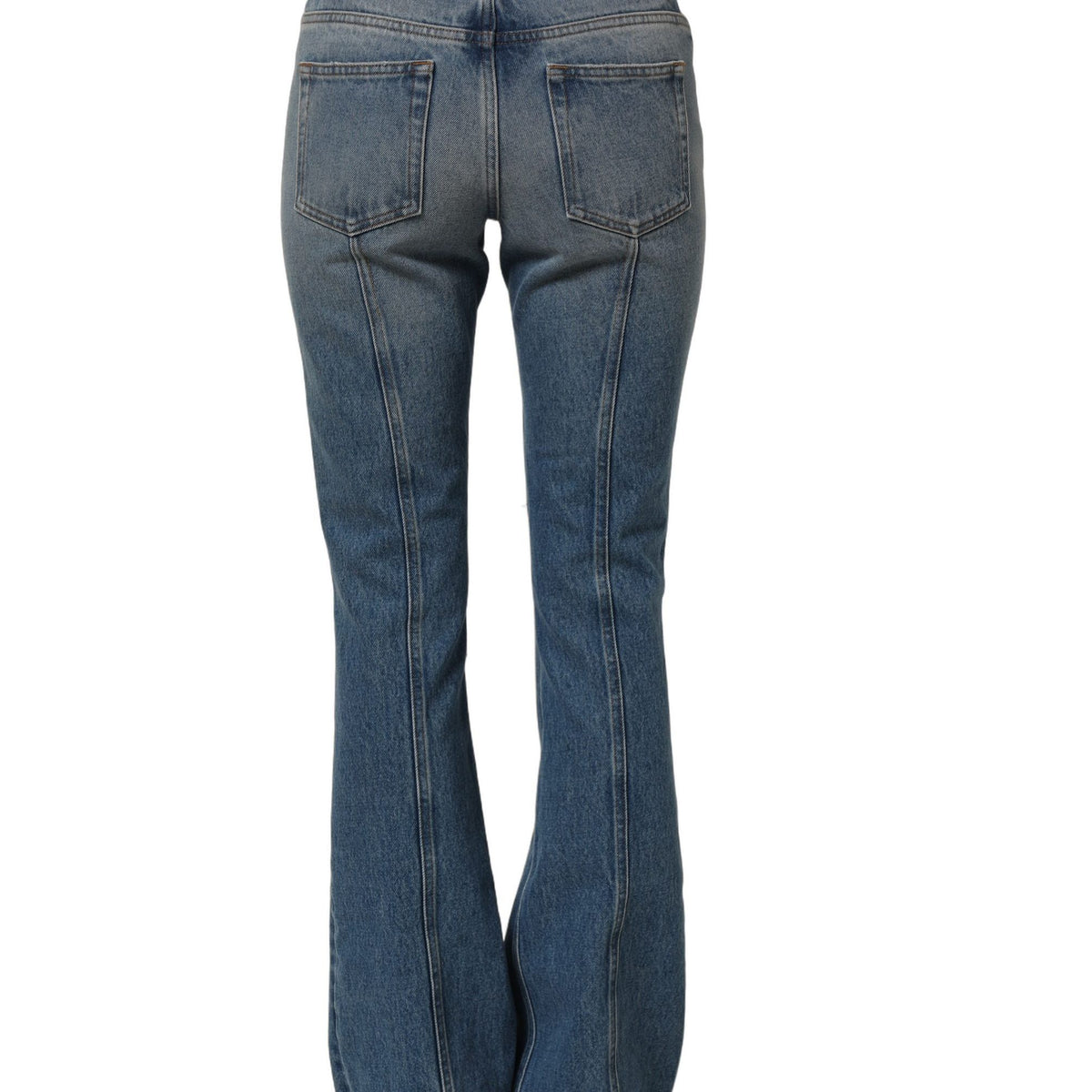 Dolce & Gabbana Blue Cotton Boot Cut Denim Trouser Jeans