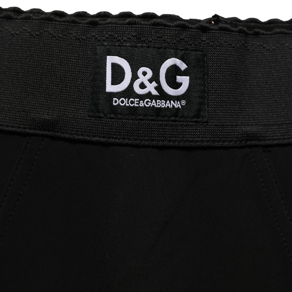 Dolce & Gabbana Black Viscose High Waist Capri Trouser Pants