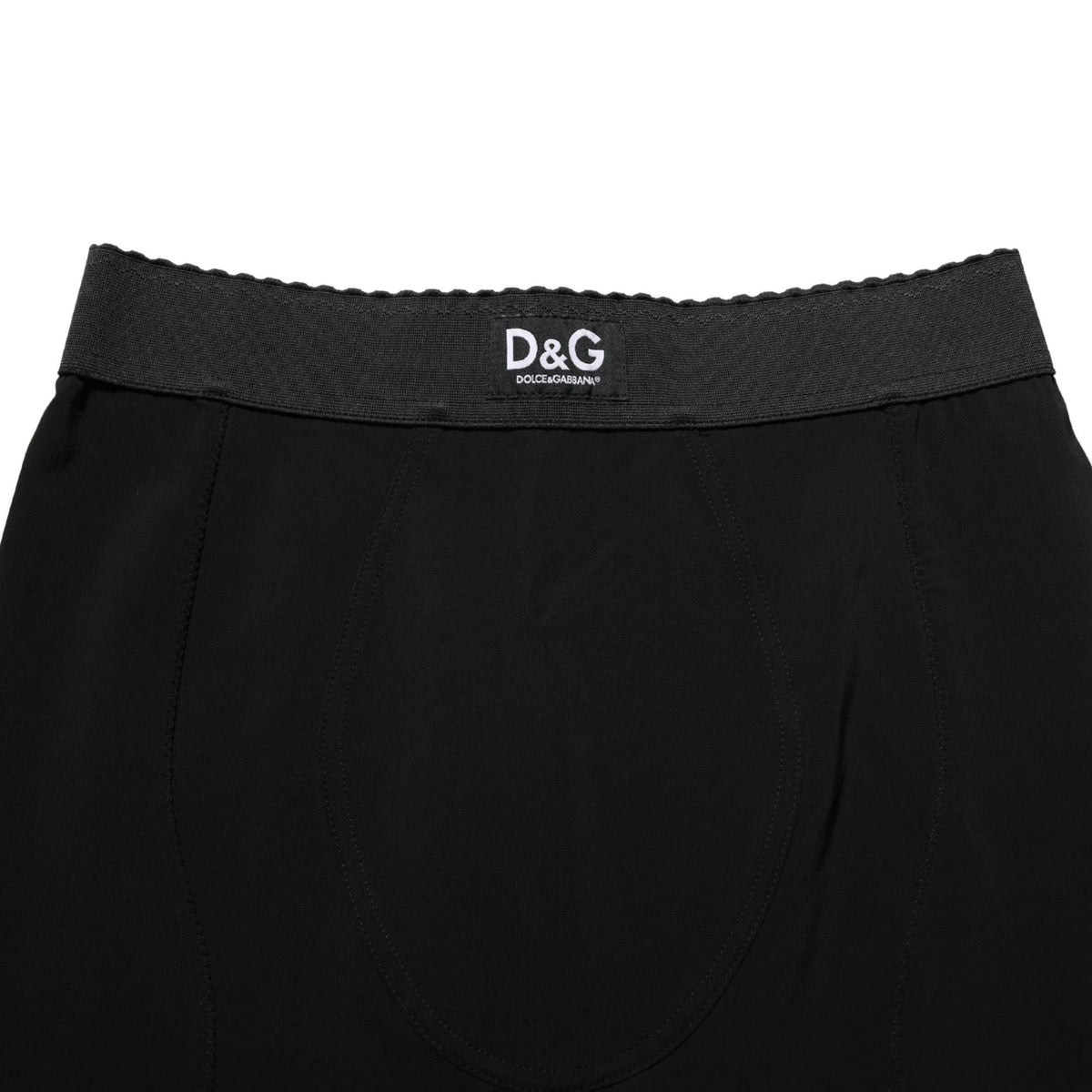 Dolce & Gabbana Black Viscose High Waist Capri Trouser Pants