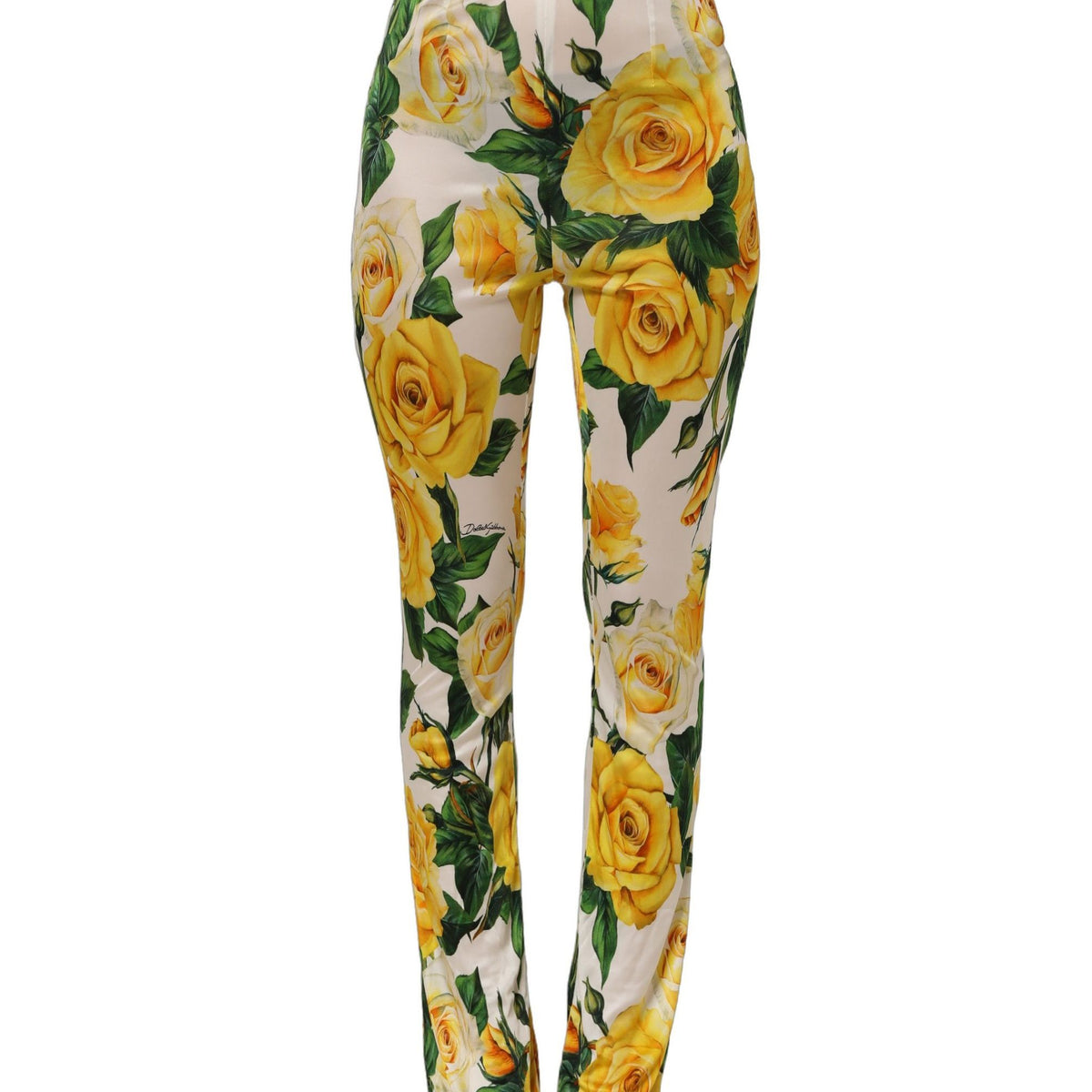Dolce & Gabbana Multicolor Floral High Waist Straight Pants