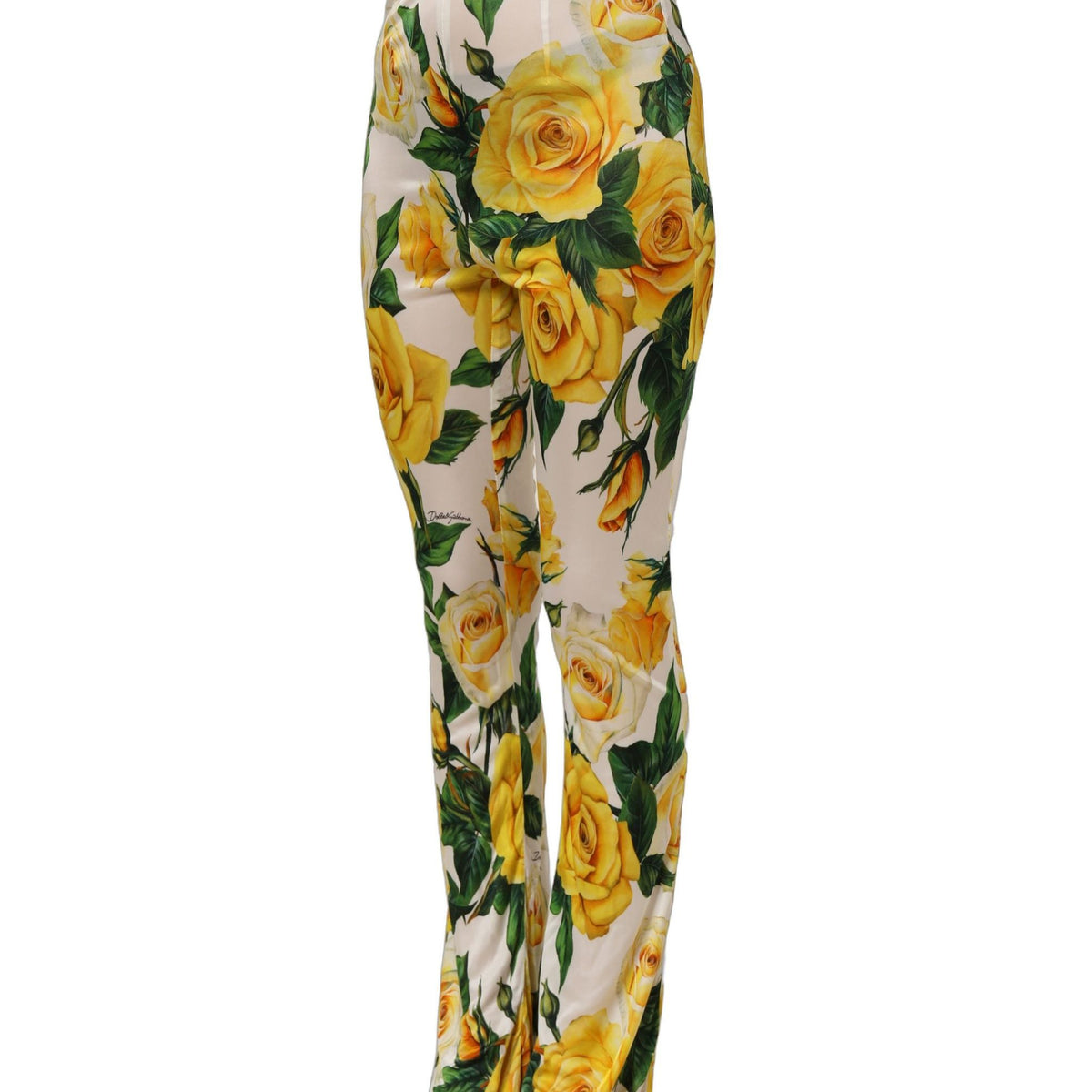 Dolce & Gabbana Multicolor Floral High Waist Straight Pants