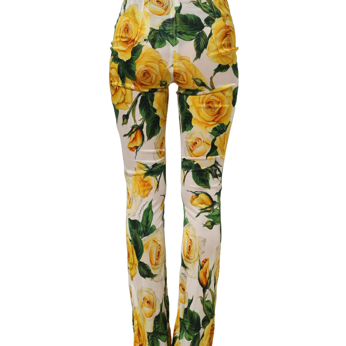 Dolce & Gabbana Multicolor Floral High Waist Straight Pants