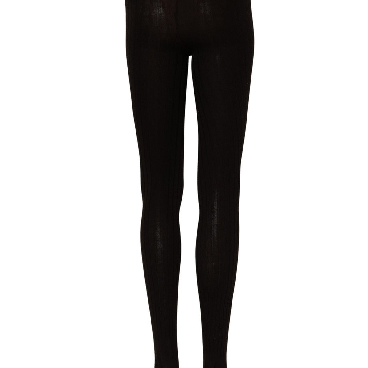 Dolce & Gabbana Black Wool Tights Stocking Pantyhose One Size Socks