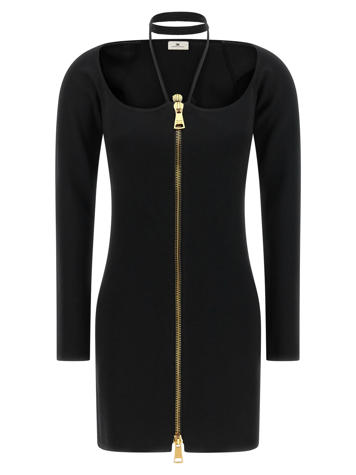 Elisabetta Franchi Black Viscose Short Dress