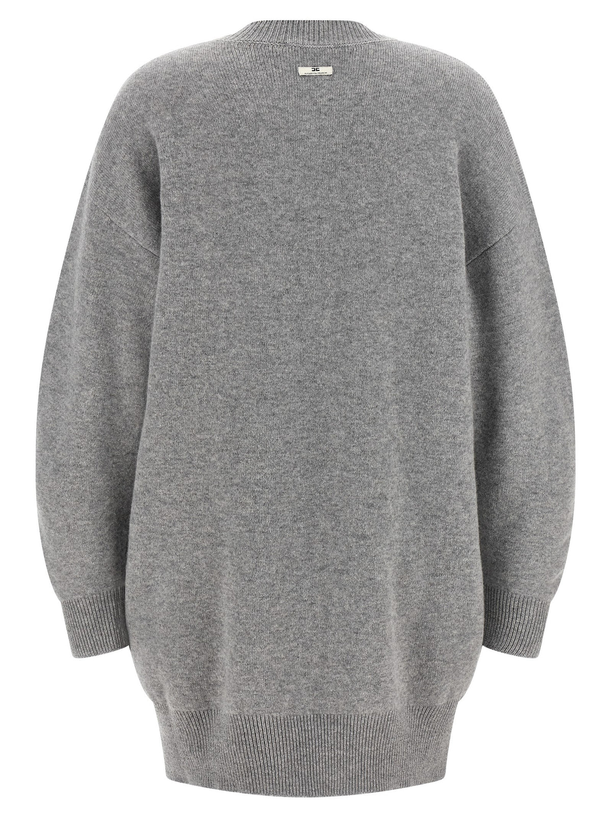 Elisabetta Franchi Gray Wool Short Dress
