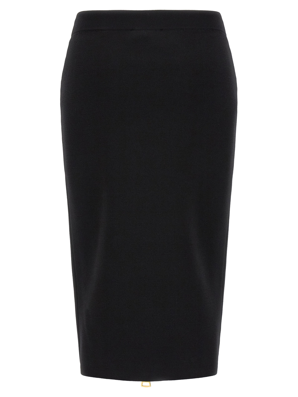 Elisabetta Franchi Black Viscose Midi Skirt