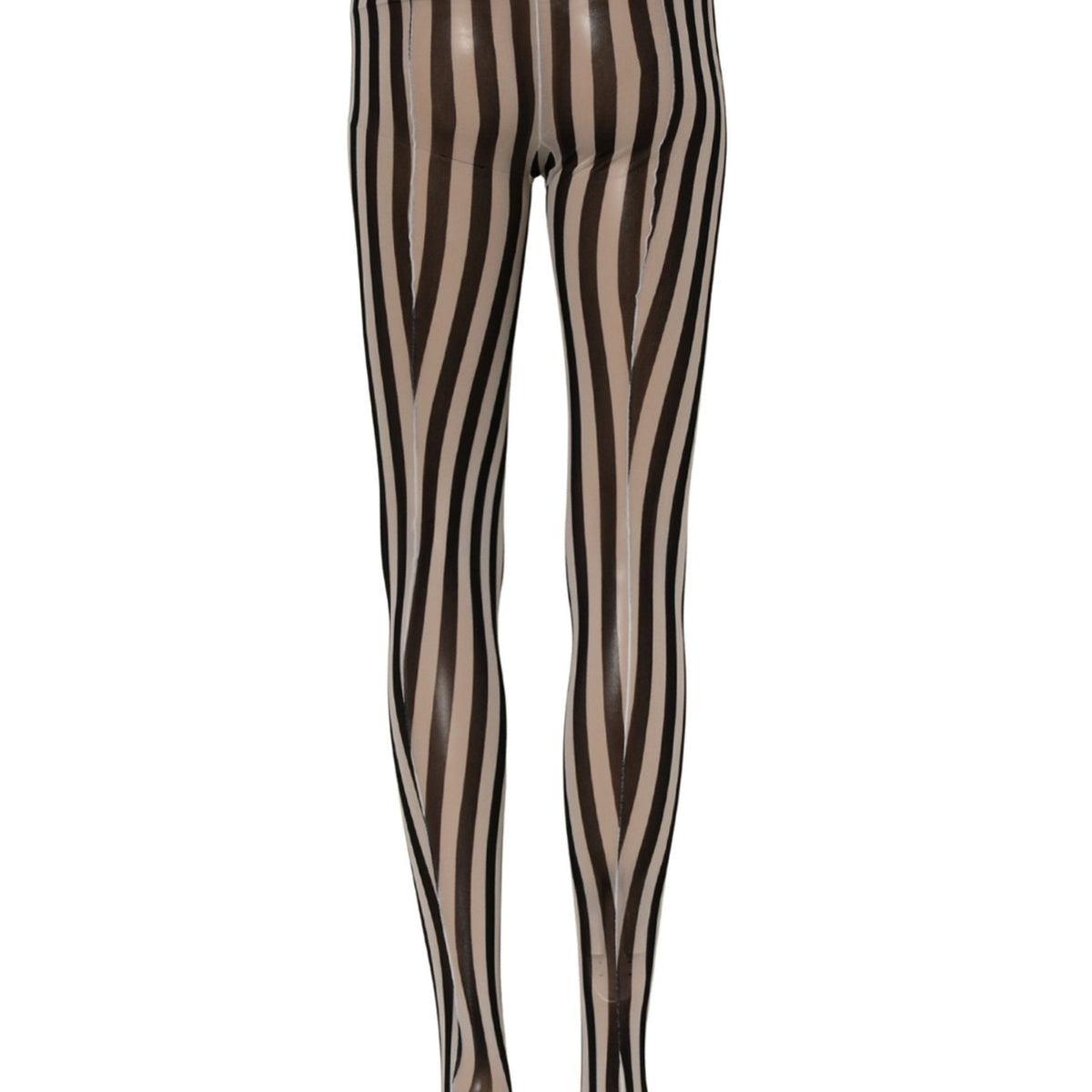 Dolce & Gabbana Black White Stripes Tights Stocking Pantyhose Socks