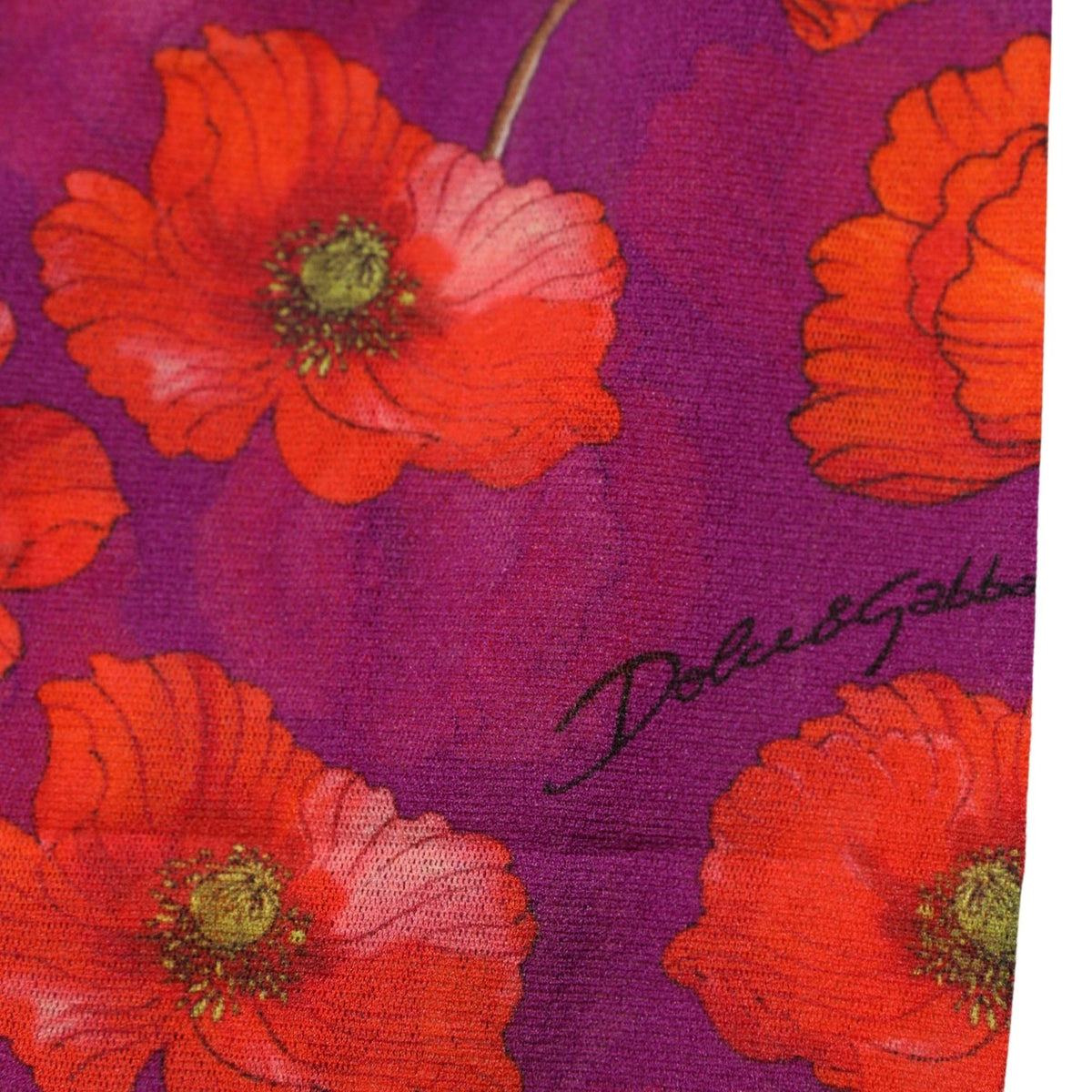 Dolce & Gabbana Purple Nylon Floral Print Tights Stockings Socks