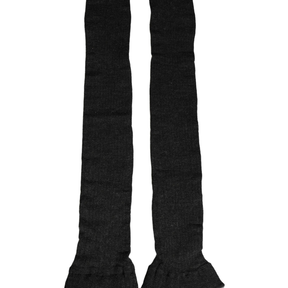Dolce & Gabbana Dark Gray Wool Over Calf Long Women Accessory Socks