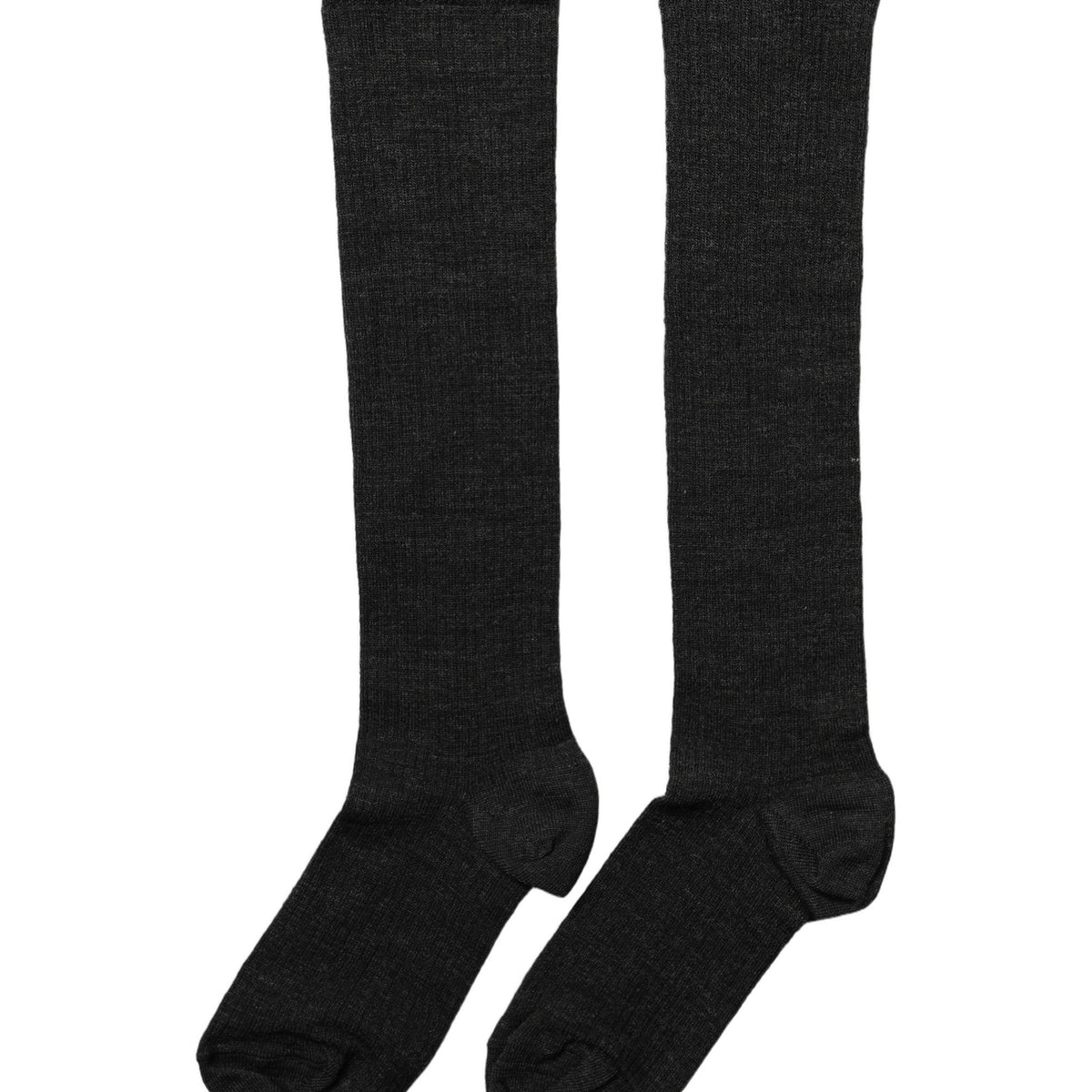 Dolce & Gabbana Black Wool Knit Calf Long Women Accessory Socks