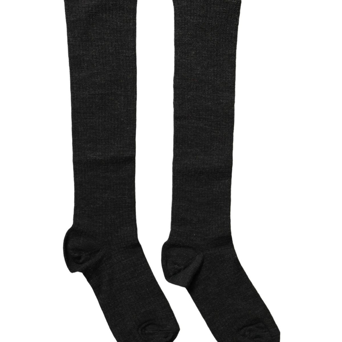 Dolce & Gabbana Black Wool Knit Calf Long Women Accessory Socks