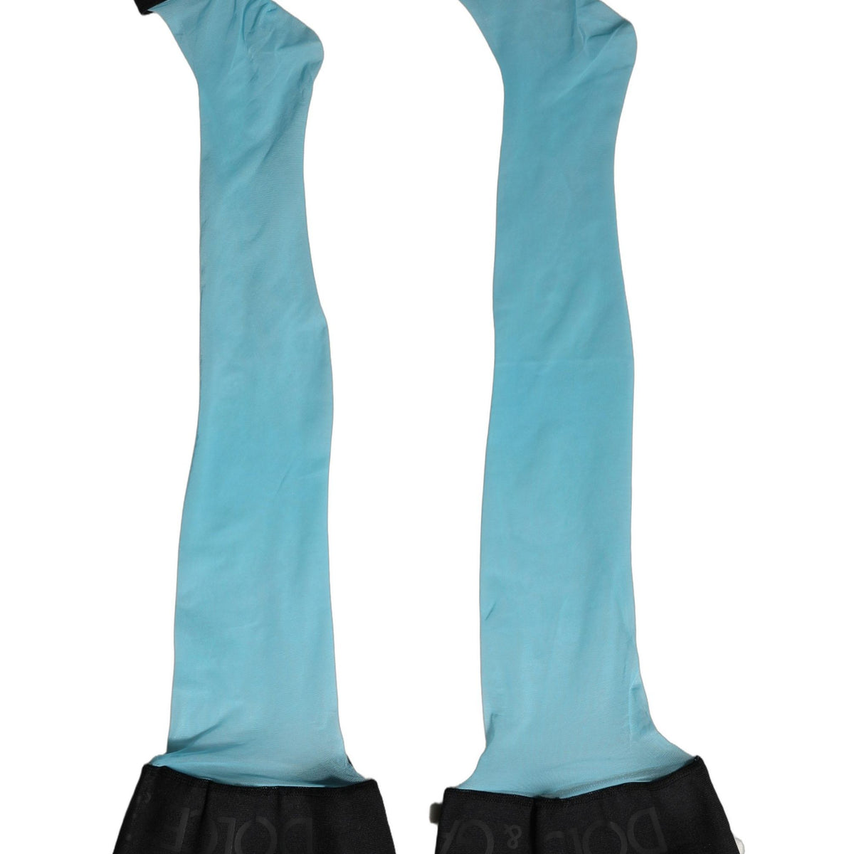 Dolce & Gabbana Light Blue Nylon Thigh High Women Accessory Socks