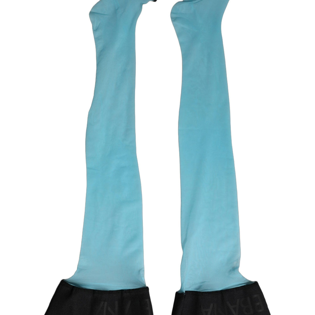 Dolce & Gabbana Light Blue Nylon Thigh High Women Accessory Socks