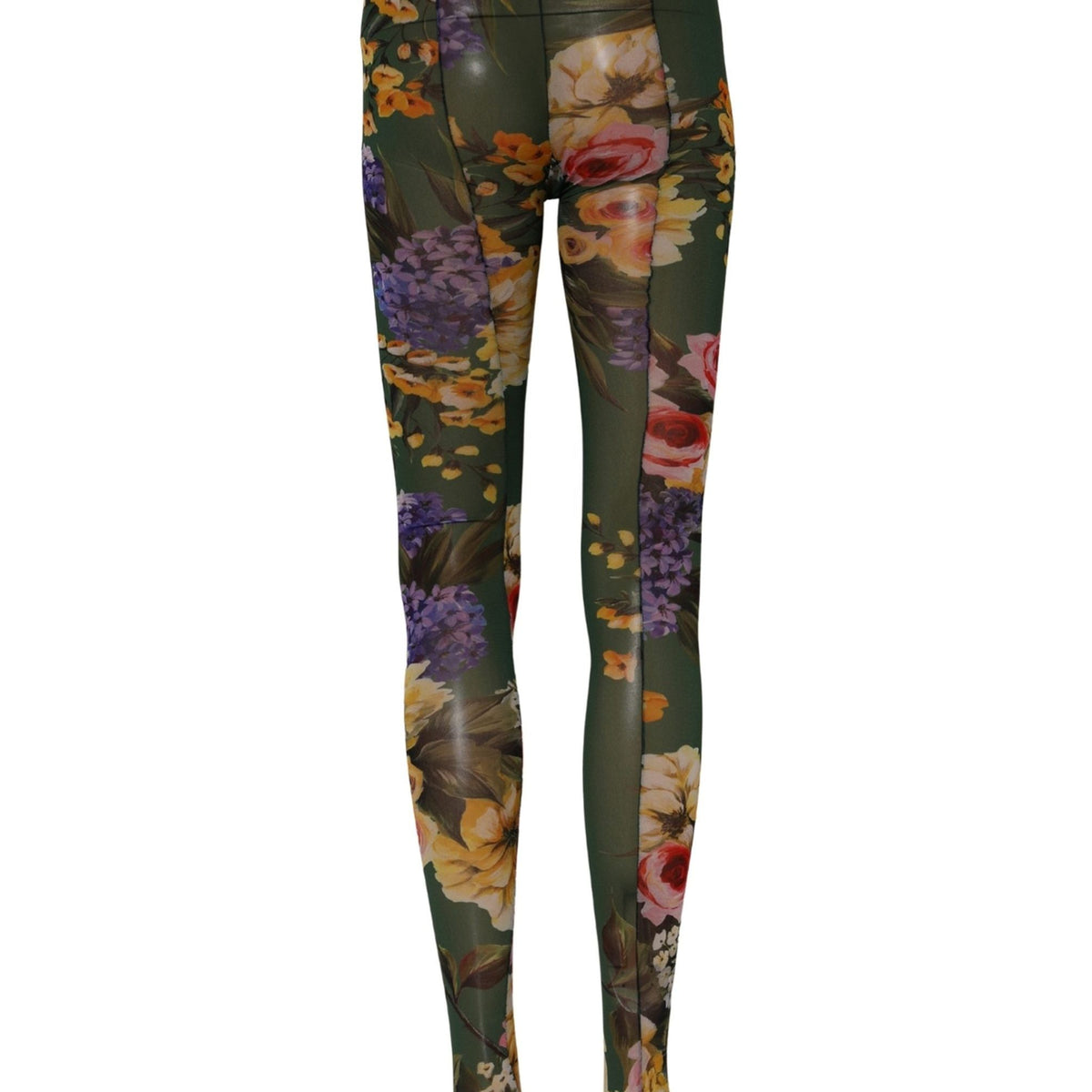 Dolce & Gabbana Red Floral Fishnet Tights Stockings Pantyhose Socks
